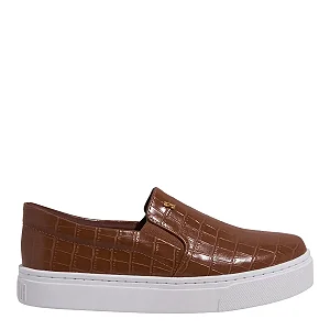 Tênis Slip On Santa Lolla em Croco Nogueira