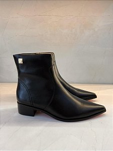 Bota Paraonda Baixa Preta em Couro