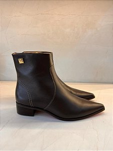 Bota Paronda Marrom Café em Couro