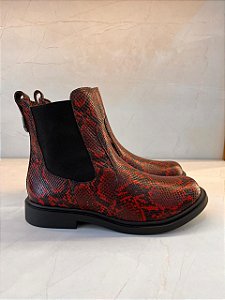 Coturno Paraonda em Couro Scarlet Red