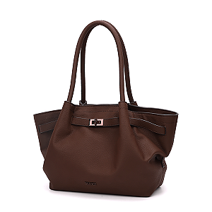 Bolsa Floater Alça De Ombro Marrom Cocoa e Preta