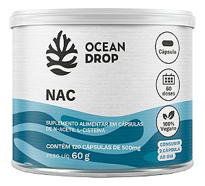 NAC 60g 120 Capsulas Sem sabor - Oceam Drop