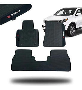 Jogo Tapete Carpete Carro Kia Sportage 2016/2023 Bordado