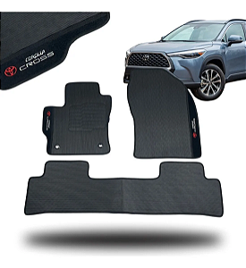Tapete Automotivo Corolla Cross Antiderrapante Bordado Pvc