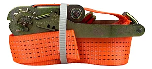 Kit Catraca + Cinta Amarração 5 Toneladas 9 Metros Rabicho Laranja