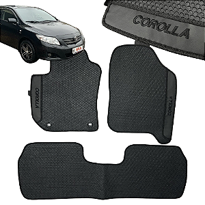 Tapete Automotivo Corolla 2008 Á 2017 Personalizado 3 Peças All Black