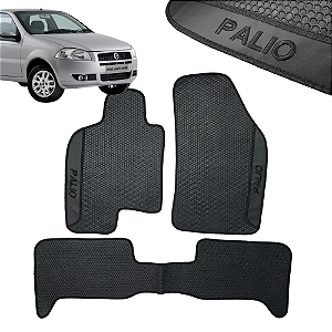 Tapete Automotivo Palio 2008 Até 2011 Personalizado 3 Peças All Black