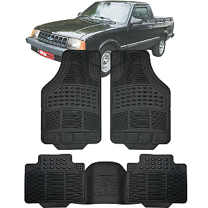 Tapete Automotivo Preto Carpete Borracha Pvc Reforçado Com Tunel Chevy