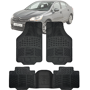Tapete Automotivo Carpete Borracha Pvc Reforçado Com Tunel C4 Lounge