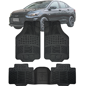 Tapete Automotivo Carpete Borracha Pvc Reforçado Com Tunel Onix Sedan