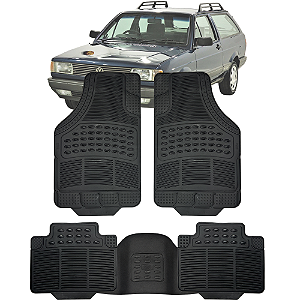 Jogo Tapete Automotivo Carpete Borracha Pvc Reforçado Com Tunel Parati