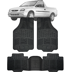Tapete Automotivo Carpete Borracha Pvc Reforçado Com Tunel Picape Corsa