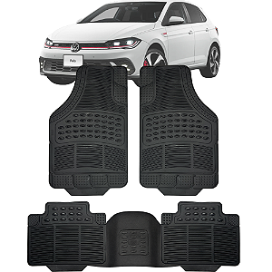 Tapete Automotivo Carpete Borracha Pvc Reforçado Com Tunel Polo Hatch