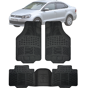 Tapete Automotivo Carpete Borracha Pvc Reforçado Com Tunel Polo Sedan