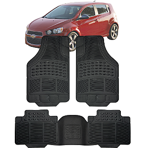 Tapete Automotivo Carpete Borracha PVC Reforçado Com Tunel Sonic Hatch