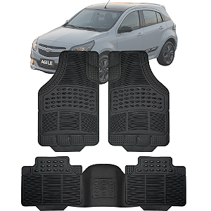 Jogo Tapete Automotivo Carpete PVC Borracha Reforçado Com Tunel Agile
