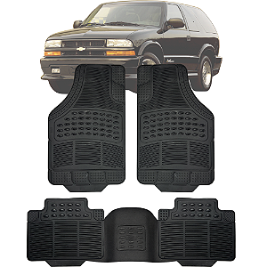 Jogo Tapete Automotivo Carpete PVC Borracha Reforçado Com Tunel Blazer