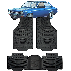 Tapete Automotivo Carpete PVC Borracha Reforçado Com Tunel Chevette