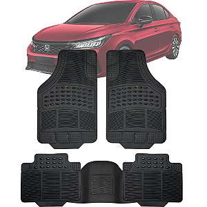 Tapete Automotivo Carpete PVC Borracha Reforçado Com Tunel City Sedan