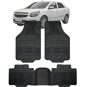 Jogo Tapete Automotivo Carpete Borracha PVC Reforçado Com Tunel Cobalt