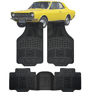Jogo Tapete Automotivo Carpete Borracha PVC Reforçado Com Tunel Corcel