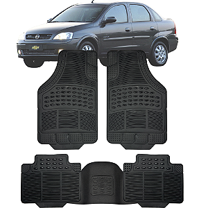 Tapete Automotivo Carpete Borracha PVC Reforçado Com Tunel Corsa Sedan