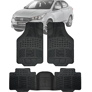 Tapete Automotivo Carpete Borracha PVC Reforçado Com Tunel Fiat Cronos