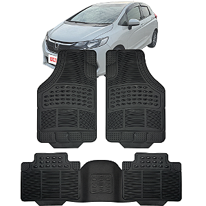 Tapete Automotivo Carpete Borracha PVC Reforçado Com Tunel Honda Fit
