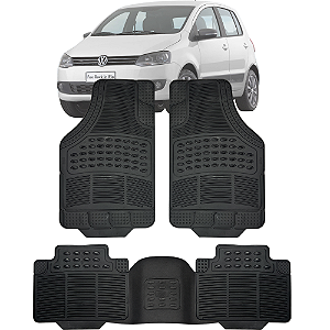 Jogo de Tapete Automotivo Carpete Borracha PVC Reforçado Com Tunel Fox