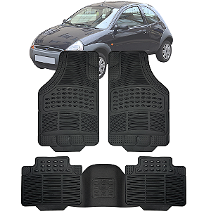 Tapete Automotivo Carpete Borracha PVC Reforçado Com Tunel Ka Hatch