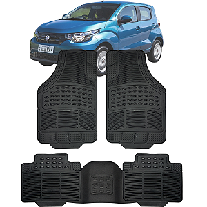 Tapete Automotivo Carpete Borracha PVC Reforçado Com Tunel Fiat Mobi
