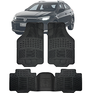 Jogo Tapete Automotivo Carpete Borracha PVC Reforçado Com Tunel Nivus