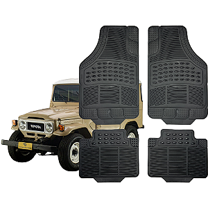 Jogo Tapete Automotivo Universal 4 peças Borracha Toyota Bandeirante