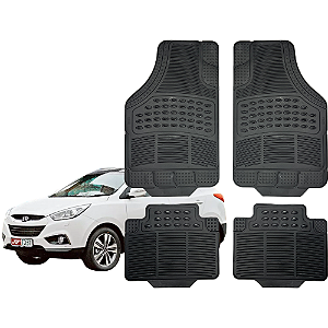 Jogo de Tapete Automotivo Universal 4 Peça PVC Borracha Hyundai IX35