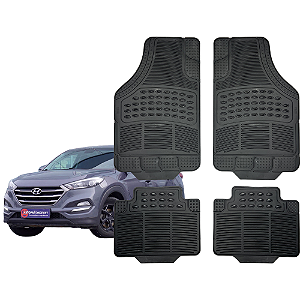 Jogo de Tapete Automotivo Universal 4 Peça PVC Borracha Hyundai Tucson
