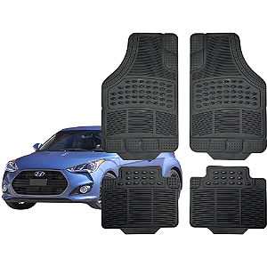 Jogo Tapete Automotivo Universal 4 Peça PVC Borracha Hyundai Veloster