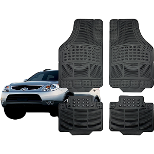 Jogo Tapete Automotivo Universal 4 Peça PVC Borracha Hyundai Veracruz