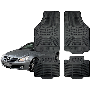 Jogo Tapete Automotivo Universal 4 Peça Preto Borracha Mercedes Speries E SLK