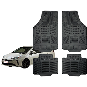 Jogo de Tapete Automotivo Universal 4 Peça Preto Borracha Toyota Prius