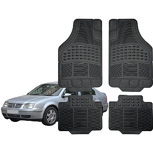 Jogo Tapete Automotivo Universal 4 Peça Preto Borracha Volkswagen Bora