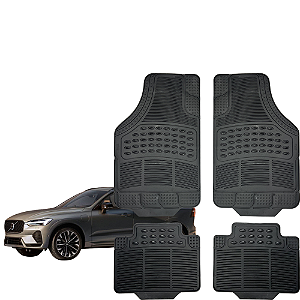 Jogo Tapete Automotivo Universal 4 Peça Preto Borracha Pvc Volvo X60
