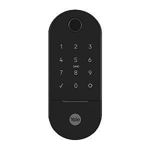Fechadura Digital LIA Rolete Preto Fosco - biometria senha chave