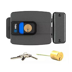 Fechadura Elétrica Portão HDL C90 Dupla - Botão Abre p/ Dentro