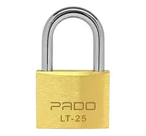Cadeado De Latão Pado Lt - 25mm 2 Chaves Não Enferruja