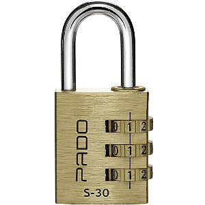 Cadeado Dourado de 3 Segredos LT S-30mm PADO