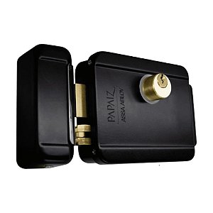 Fechadura Elétrica Sobrepor 12V Reversível c/ Sensor Papaiz