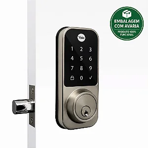 REEMBALADO - Fechadura Digital Yale YDD 120 Cromada Senha e Chave