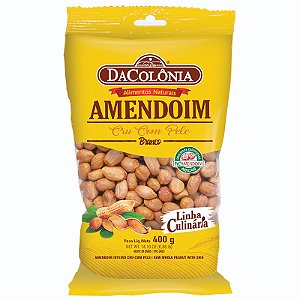 Amendoim Branco Cru com Pele 10x400g