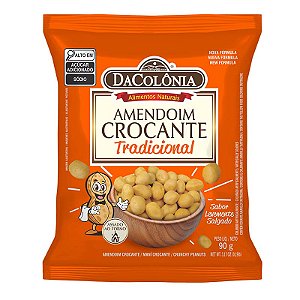 Amendoim Crocante Tradicional sabor Levemente Salgado 15x90g