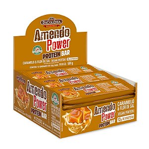 Barra AmendoPower Protein C/ Caramelo e Flor de Sal 6x600g